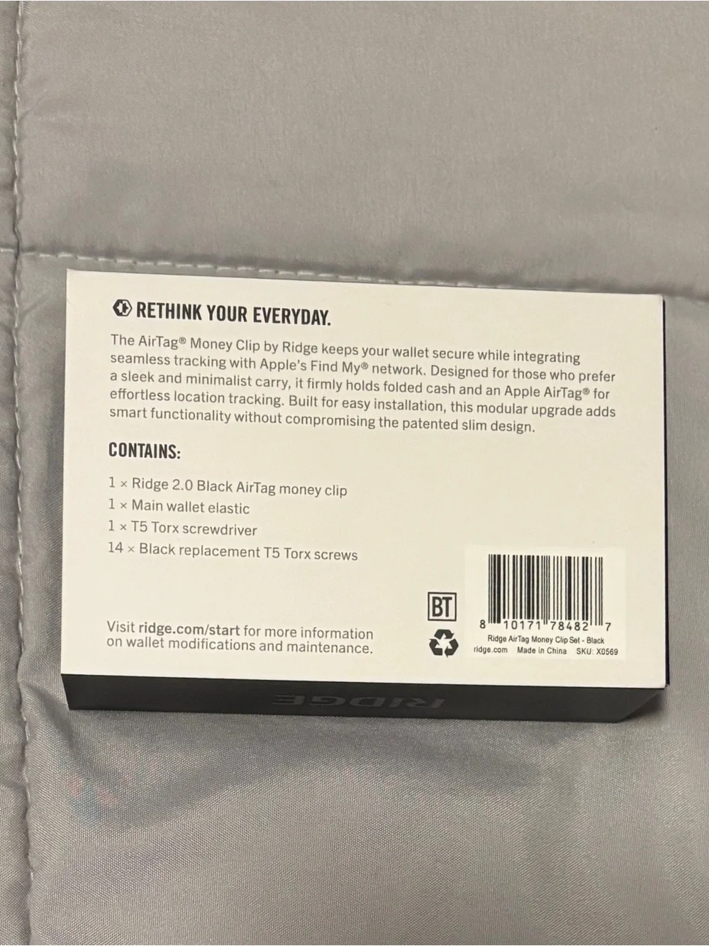 Ridge money clip